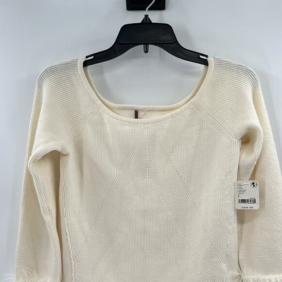 Free People Women's Marilyn Pullover Sweater - Ivory - Large - New with tags - Picture 3 of 9